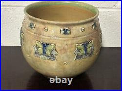 Early 1900's Royal Doulton Lambeth Stoneware Pottery Jardiniere / Planter