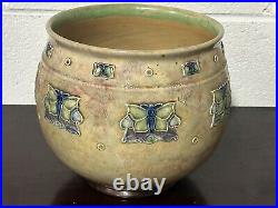 Early 1900's Royal Doulton Lambeth Stoneware Pottery Jardiniere / Planter