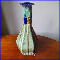 Early 20th Century Doulton Lambeth Slender Tall Vase