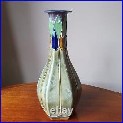 Early 20th Century Doulton Lambeth Slender Tall Vase