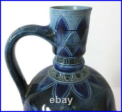 Early Doulton Lambeth stonware jug by Emily J Edwards 1874