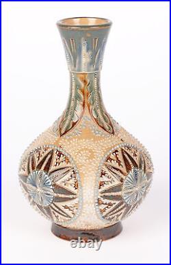 Elizabeth A. Sayers Doulton Lambeth Aesthetic Movement Onion Shape Vase