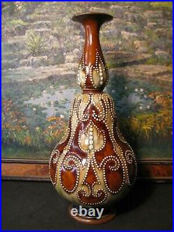 Exceptional Doulton Lambeth Frank Butler Art Pottery Vase 1891-1901