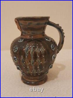 Exquisite Doulton Lambeth Antique Jug with Bacchus Mask dated 1878