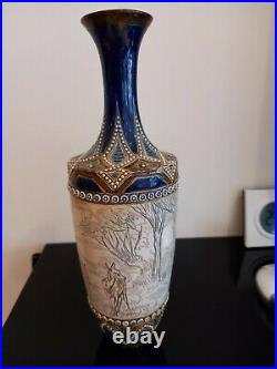 Exquisite Hannah Barlow / Emily E Stormer Royal Doulton Vase featuring deer