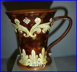 Exquisite Rare Antique Doulton Lambeth Art Nouveau Glazed Stoneware Mug Jug