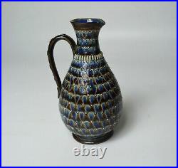 Fine Attractive Doulton Lambeth stoneware jug Kate Davis 1880
