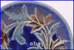 Florence Barlow Doulton Lambeth Floral Design Art Pottery Pin Dish