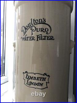 Huge Doulton's Lambeth Leadless Glaze Stoneware Size 4 Puro Water Filter 25.5