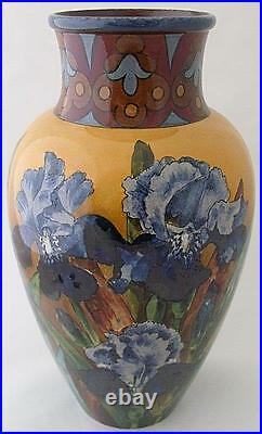 Impressive Large Doulton Lamberth Faience Vase With Floral Design