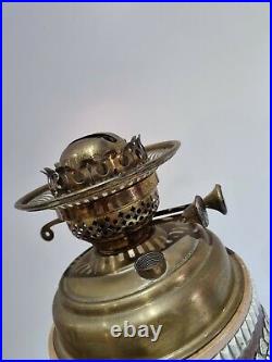 LARGE early Royal Doulton Lambeth Oil Lamp Circa 1869-1872