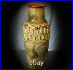 LOVELY ROYAL DOULTON (LAMBETH) ARTWARE' NEW STYLE' VASE by LILY PARTINGTON