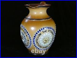 Lambeth Doulton Jug 1884 Curved Is The LIne Of Beauty Straight The Line Of Duty+