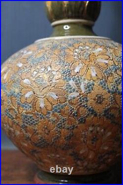 Large Antique Doulton-Lambeth vase. Slater pattern onion vase. Art Nouveau