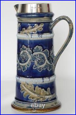 Large Doulton Lambeth Lemonade Jug Scrolling Design George Tinworth c. 1877