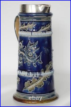 Large Doulton Lambeth Lemonade Jug Scrolling Design George Tinworth c. 1877