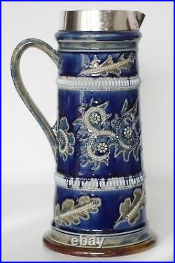 Large Doulton Lambeth Lemonade Jug Scrolling Design George Tinworth c. 1877