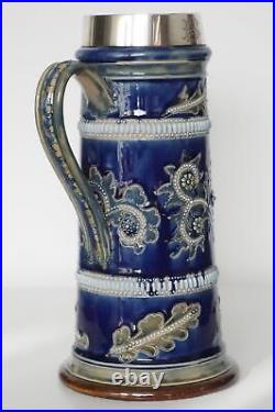 Large Doulton Lambeth Lemonade Jug Scrolling Design George Tinworth c. 1877