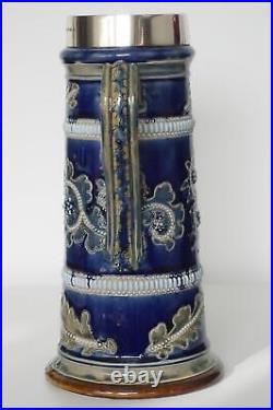 Large Doulton Lambeth Lemonade Jug Scrolling Design George Tinworth c. 1877