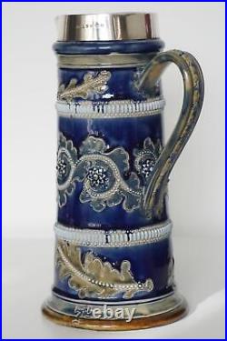 Large Doulton Lambeth Lemonade Jug Scrolling Design George Tinworth c. 1877