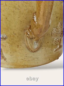 Large Doulton Lambeth, London, Loving Cup, Solid Silver Rim, 17.5 cm Tall c. 1885