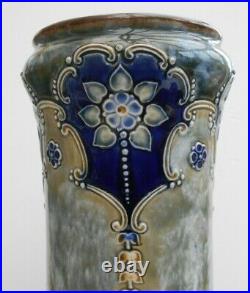 Large Pair Royal Doulton Lambeth Vases Louisa Wakely Art Nouveau Design