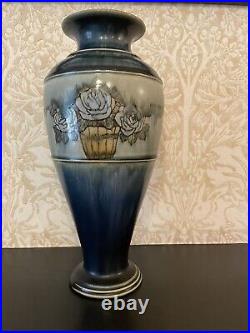 Large Royal Doulton Lambeth Vase Flowers In Basket