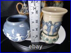 Lot Of 2 Antique Doulton Lambeth Tankard or Mug and Pitcher, Free 2 more