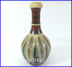 Mid-Century hand incised Royal Doulton lamp base