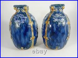 Pair Of Royal Doulton Francis C Pope Vases Perfect Condition Circa 1910