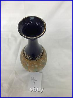 Pair Of Royal Doulton Lambethware Slaters Vases 7462 Circa 1900