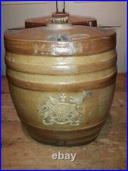 Pair Of Victorian Whisky Barrell. J. Stiff London Pottery Lambeth