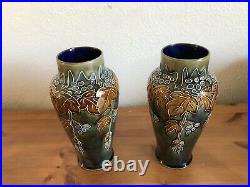 Pair Royal Doulton Stoneware Vases
