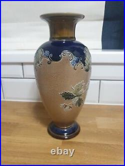 RARE Antique Doulton Lambeth Slaters Patent Vase with Floral Decoration c1905