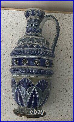 RARE DOULTON LAMBETH EWER made 1877 by ROSINA BROWN