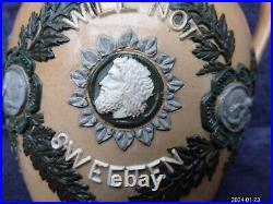 Rare (GOOD CONDITION) Antique Doulton EMW Lambeth Stoneware Motto Jug Pitcher