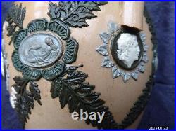 Rare (GOOD CONDITION) Antique Doulton EMW Lambeth Stoneware Motto Jug Pitcher