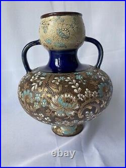 Rare, Shape, Doulton Slaters Chine Ware Double Bowl Shaped Large Vase, UNUSUAL