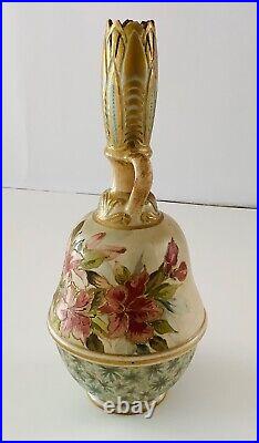 Royal Doulton Carrara Ware Lamberh Floral Twin Handled Vase Tulip Top 9.75 HTF