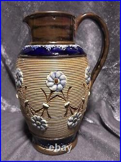 Royal Doulton/ Doulton Lambeth Jug with Flip Top Rare Letitia Rosevear B11