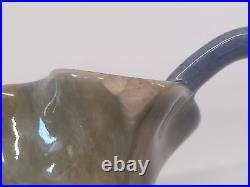 Royal Doulton Early 1900s Antique Lambeth Earthenware Ewer Jug Blue Gold Cream