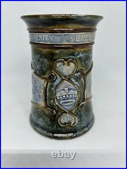 Royal Doulton Lambeth-Admiral Lord Nelson Commemorative Vase 5 #X6423-Stunning