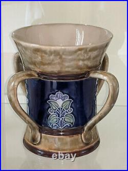 Royal Doulton Lambeth Art Nouveau Four Handled Tyg Vase 8126 Maud Bowden MB