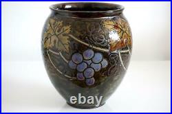 Royal Doulton Lambeth Grape Vine Vase Bessie Newberry c. 1920's