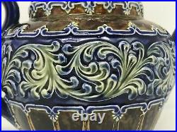 Royal Doulton Lambeth Harriman Judd Collection Stoneware Cobalt Blue Teapot