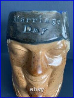 Royal Doulton Lambeth Harry Simeon Marriage Day/After Marriage Toby Jug 12cm VGC