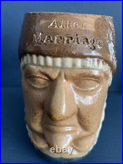 Royal Doulton Lambeth Harry Simeon Marriage Day/After Marriage Toby Jug 12cm VGC