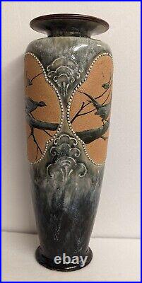 Royal Doulton Lambeth Saltglaze Stoneware Art Pottery Vase Florence Barlow