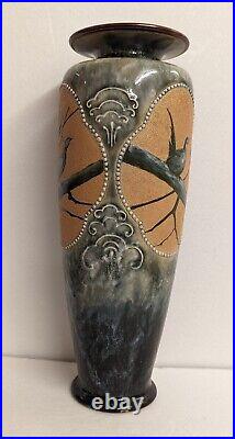 Royal Doulton Lambeth Saltglaze Stoneware Art Pottery Vase Florence Barlow