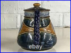Royal Doulton Lambeth Stoneware Admiral Lord Nelson Tea Pot Commemorative